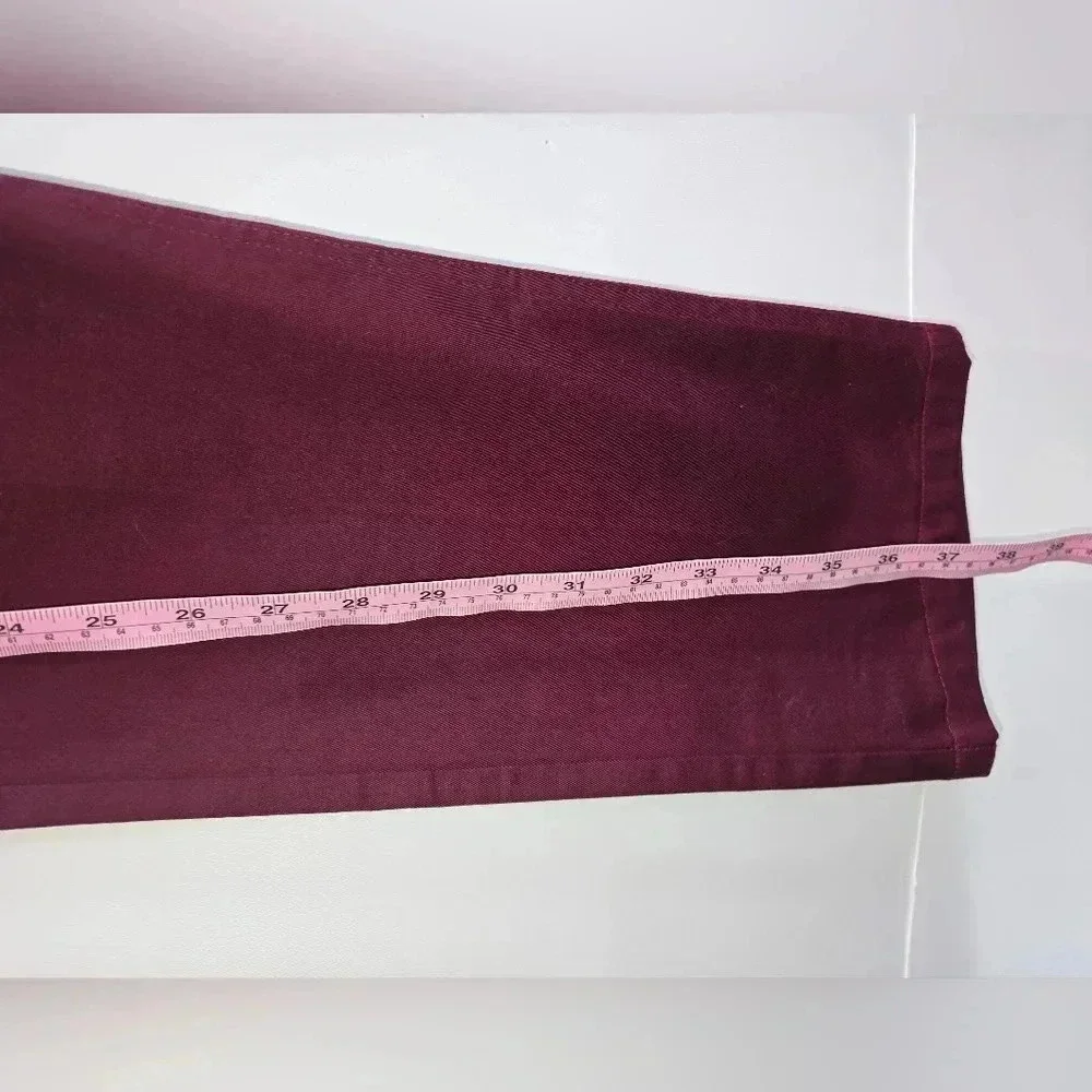 Zara Man Pants Size 34 Purple Cotton Stretch Made In Turkey Capris YGI N2-301 - Picture 4 of 12